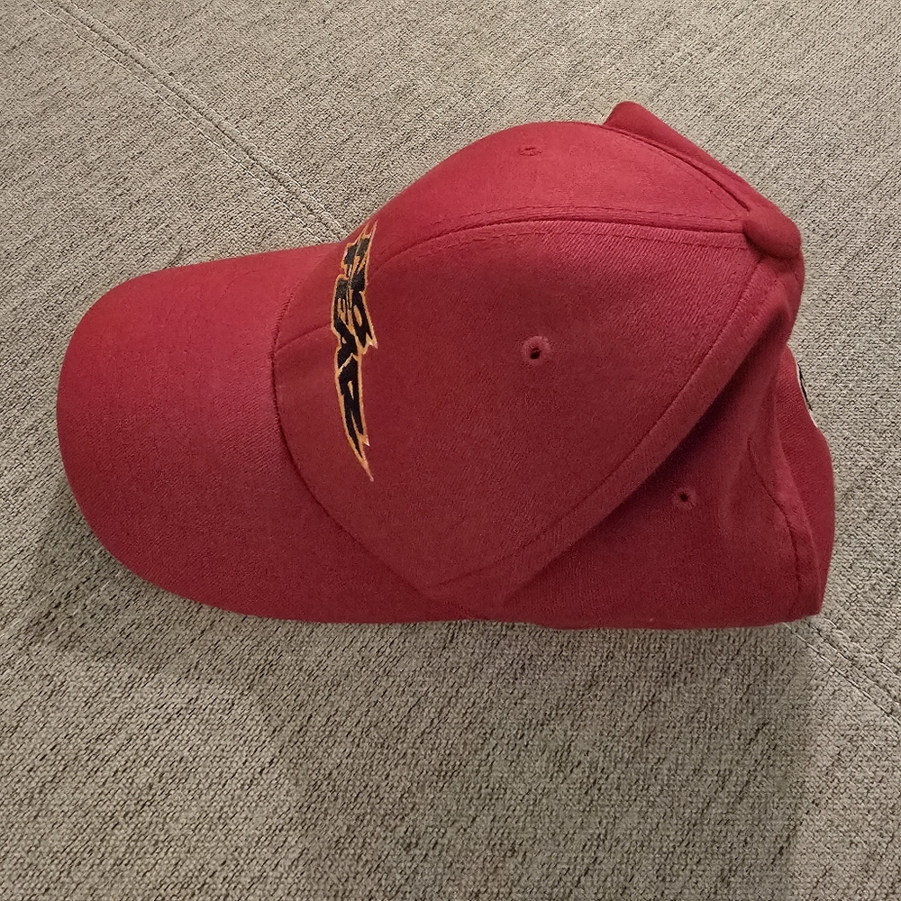 Vintage Y2k No Fear FLEXFIT Red, Orange, Black, Embroidered Baseball Cap Hat O/S - Picture 6 of 7